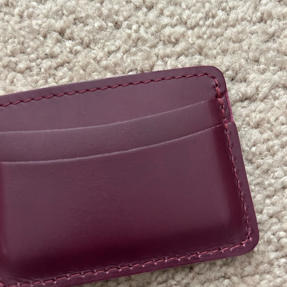 Portland Leather Goods PLG card holder in Lollipop - Picture 3 of 3
